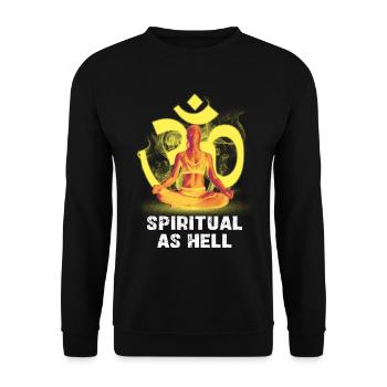 Spiritualité : Om Meditation Art - Sweat-shirt Unisexe - noir - Devant - Alina (178cm) & Michal (187cm)