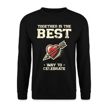 Best Way to Celebrate New Year Loving Couple Together - Unisex Sweatshirt - black - Front - Alina (178cm) & Michal (187cm)