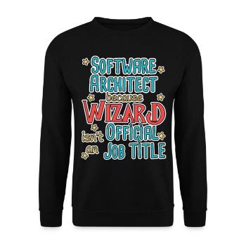 Software Architect Wizard Software Architektur - Unisex Pullover - Schwarz - Vorne - Alina (178cm) & Michal (187cm)