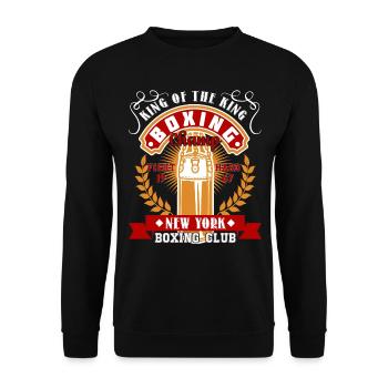 Boxing Champ King Of The King - Unisex Sweatshirt - black - Front - Alina (178cm) & Michal (187cm)