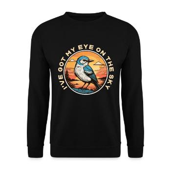 Bird Enthusiast I've Got My Eye Ornithologist - Unisex Sweatshirt - black - Front - Alina (178cm) & Michal (187cm)