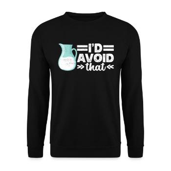 Lactose intolerance Lactose intolerant - Unisex Sweatshirt - black - Front - Alina (178cm) & Michal (187cm)