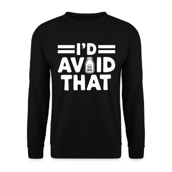 Lactose intolerance Lactose intolerant - Unisex Sweatshirt - black - Front - Alina (178cm) & Michal (187cm)