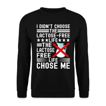 Lactose intolerance Lactose intolerant - Unisex Sweatshirt - black - Front - Alina (178cm) & Michal (187cm)