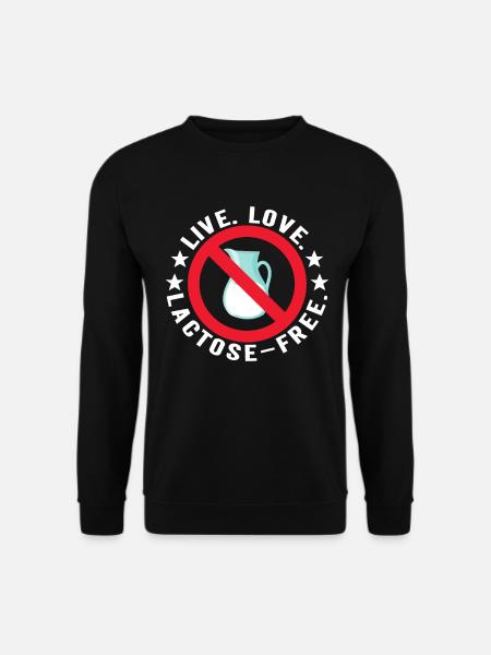 Laktoseintoleranz Laktoseintolerant - Unisex Pullover - Schwarz