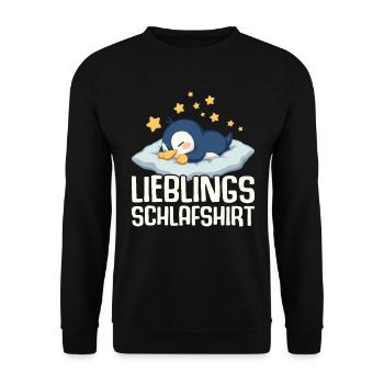 Favorite Sleep Shirt Late Riser Morning Grouches - Unisex Sweatshirt - black - Front - Alina (178cm) & Michal (187cm)