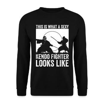 This is what a sexy Kendo Fighter looks like - Unisex Sweatshirt - black - Front - Alina (178cm) & Michal (187cm)