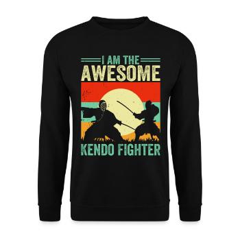 Lutteur de Kendo - Je suis le formidable combattant de Kendo - Sweat-shirt Unisexe - noir - Devant - Alina (178cm) & Michal (187cm)