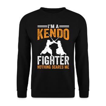 I'm a Kendo fighter nothing scares me - Kendo Wres - Unisex Sweatshirt - black - Front - Alina (178cm) & Michal (187cm)