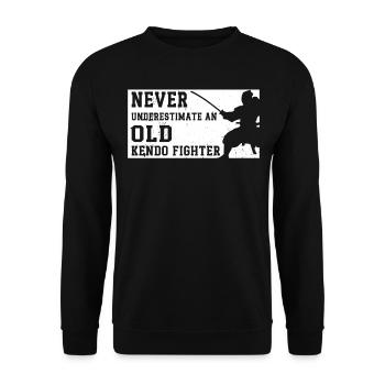 Never underestimate an old Kendo Fighter - Kendo G - Unisex Sweatshirt - black - Front - Alina (178cm) & Michal (187cm)