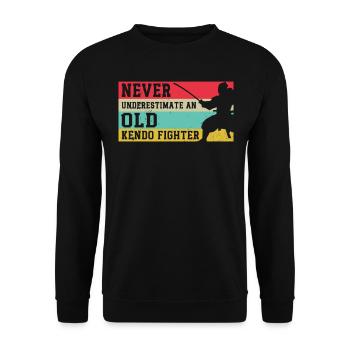 Never underestimate an old Kendo Fighter - Kendo F - Unisex Sweatshirt - black - Front - Alina (178cm) & Michal (187cm)