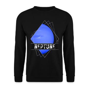 Neptune Planet - Unisex Sweatshirt - black - Front - Alina (178cm) & Michal (187cm)