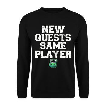 New Quests: Same Player, Gaming Adventure - Unisex Sweatshirt - black - Front - Alina (178cm) & Michal (187cm)