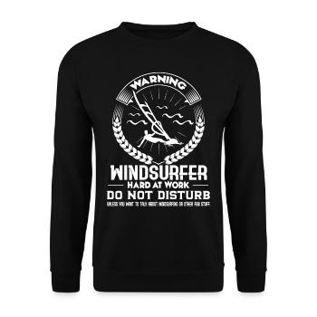 Windsurfing Windsurfer Hard At Work - Unisex Sweatshirt - black - Front - Alina (178cm) & Michal (187cm)