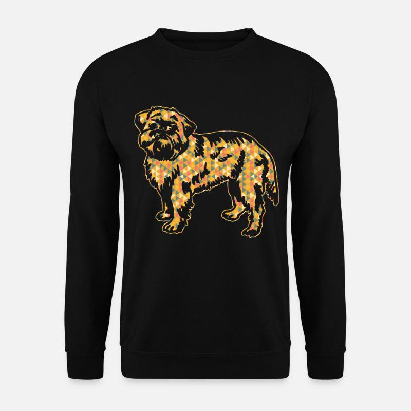 Brussels Griffon Geometric - Unisex Sweatshirt - black