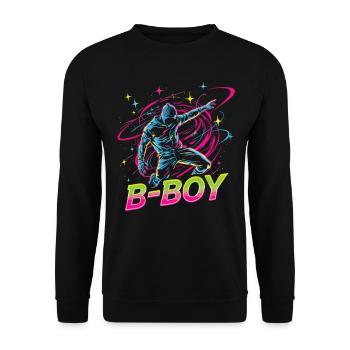 B-Boy Breakdance Breakdancer Urban Hip Hop - Unisex Sweatshirt - black - Front - Alina (178cm) & Michal (187cm)