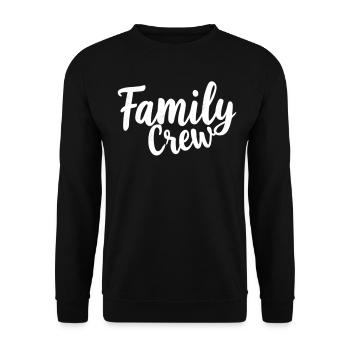 Family Crew Family Large Family Families - Unisex Sweatshirt - black - Front - Alina (178cm) & Michal (187cm)
