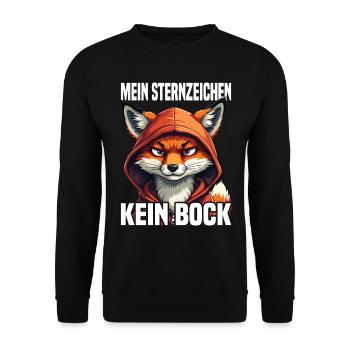 Mon signe du zodiaque Pas de renard - Sweat-shirt Unisexe - noir - Devant - Alina (178cm) & Michal (187cm)
