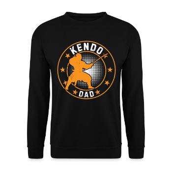 Japanese Kendo Dad Kendo Fighter Daddy Kendo Wrest - Unisex Sweatshirt - black - Front - Alina (178cm) & Michal (187cm)