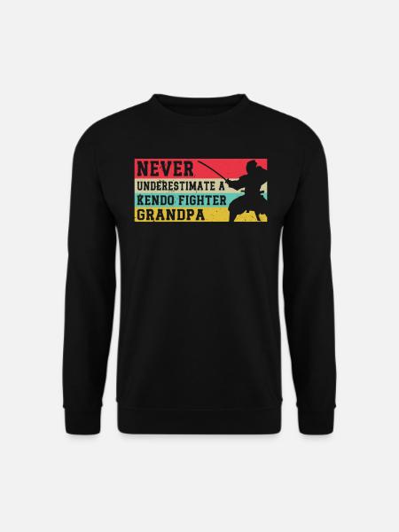 Never underestimate a Kendo Fighter grandpa Kendo - Unisex Pullover - Schwarz
