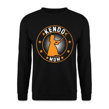 Japanese Kendo Mom Kendo Fighter Mama Kendo Wrestl - Unisex Sweatshirt - black - Front - Alina (178cm) & Michal (187cm)