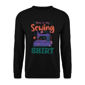 C’est ma chemise de couture Couture créative - Sweat-shirt Unisexe - noir - Devant - Alina (178cm) & Michal (187cm)