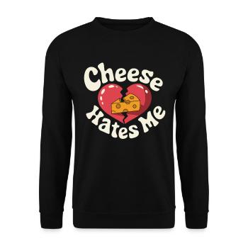 Lactose intolerance Lactose intolerant - Unisex Sweatshirt - black - Front - Alina (178cm) & Michal (187cm)