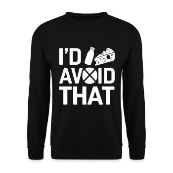 Lactose intolerance Lactose intolerant - Unisex Sweatshirt - black - Front - Alina (178cm) & Michal (187cm)