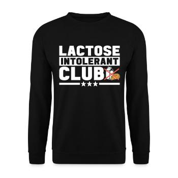 Laktoseintoleranz Laktoseintolerant - Unisex Pullover - Schwarz - Vorne - Alina (178cm) & Michal (187cm)