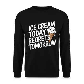 Lactose intolerance Lactose intolerant - Unisex Sweatshirt - black - Front - Alina (178cm) & Michal (187cm)
