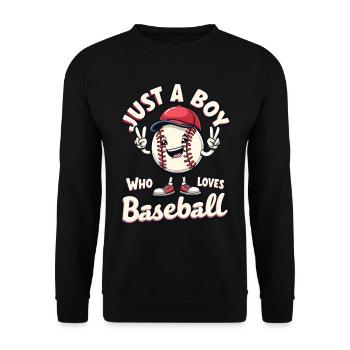 Baseball, Joueur De Baseball, Garçon, Joueur De Baseball - Sweat-shirt Unisexe - noir - Devant - Alina (178cm) & Michal (187cm)