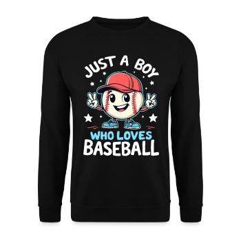 Baseball, Joueur De Baseball, Garçon, Joueur De Baseball - Sweat-shirt Unisexe - noir - Devant - Alina (178cm) & Michal (187cm)