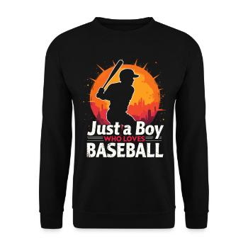 Baseball, Joueur De Baseball, Garçon, Joueur De Baseball - Sweat-shirt Unisexe - noir - Devant - Alina (178cm) & Michal (187cm)