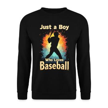 Baseball, Joueur De Baseball, Garçon, Joueur De Baseball - Sweat-shirt Unisexe - noir - Devant - Alina (178cm) & Michal (187cm)