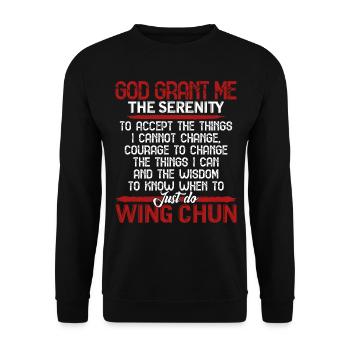 Wing Chun Just Do Wing Chun - Unisex Sweatshirt - black - Front - Alina (178cm) & Michal (187cm)