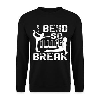 Yoga I Bend So I Don't Break - Unisex Sweatshirt - black - Front - Alina (178cm) & Michal (187cm)