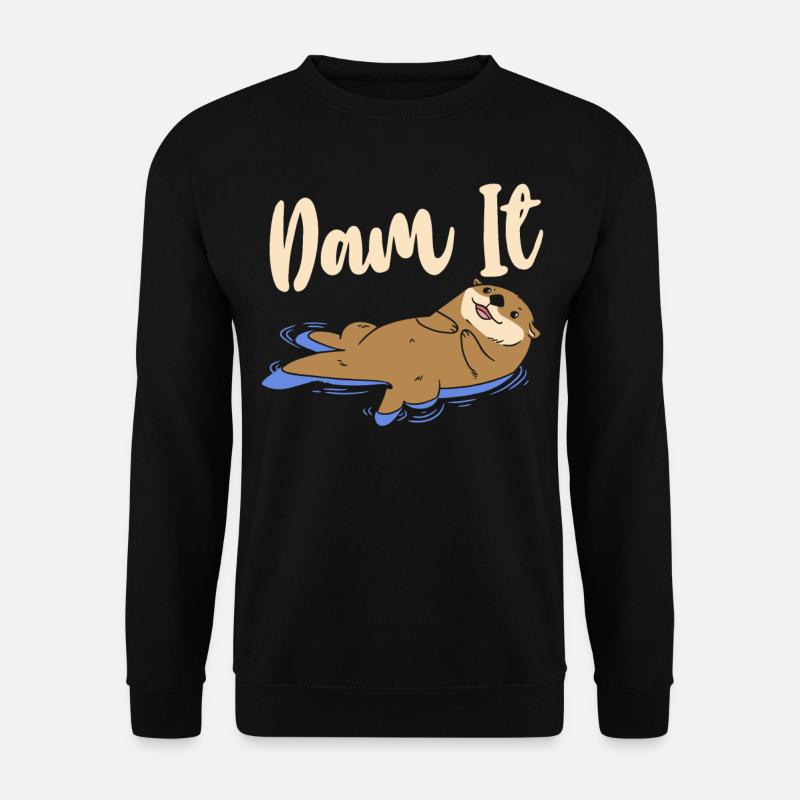 Otter Pun Dam It - Unisex Sweatshirt - black