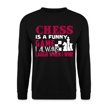 Chess Is A Funny Game - Unisex Sweatshirt - black - Front - Alina (178cm) & Michal (187cm)