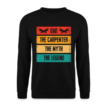 Le père le charpentier Le mythe La légende - Sweat-shirt Unisexe - noir - Devant - Alina (178cm) & Michal (187cm)