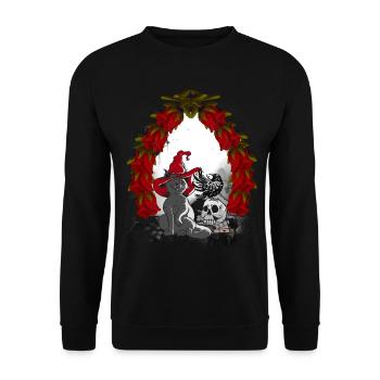 Mystique Conte de fées Conte de fées Personnage Chat de Noël - Sweat-shirt Unisexe - noir - Devant - Alina (178cm) & Michal (187cm)