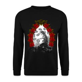 Conte de fées Conte de fées Personnage Fantôme Halloween Chats Chat - Sweat-shirt Unisexe - noir - Devant - Alina (178cm) & Michal (187cm)
