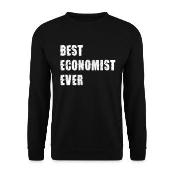 Best economist of all time - Unisex Sweatshirt - black - Front - Alina (178cm) & Michal (187cm)