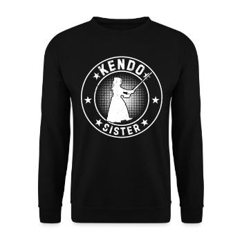 Kendo Fighter Sister Kendo Wrestler Kendo Sister - Unisex Sweatshirt - black - Front - Alina (178cm) & Michal (187cm)