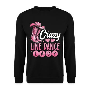 Danse en ligne, Musique country, Cowboy, Danse en ligne - Sweat-shirt Unisexe - noir - Devant - Alina (178cm) & Michal (187cm)