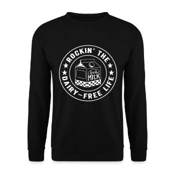 Lactose intolerance Lactose intolerant - Unisex Sweatshirt - black - Front - Alina (178cm) & Michal (187cm)