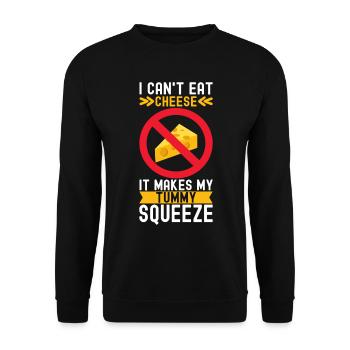 Lactose intolerance Lactose intolerant - Unisex Sweatshirt - black - Front - Alina (178cm) & Michal (187cm)