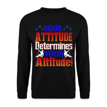 Climbing Your Attitude Determines Your Altitude - Unisex Sweatshirt - black - Front - Alina (178cm) & Michal (187cm)