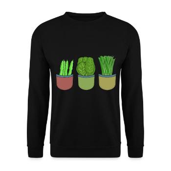 Garden Vegetable Hobby Gardener Cook Cooks Cook - Unisex Sweatshirt - black - Front - Alina (178cm) & Michal (187cm)