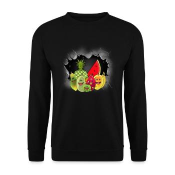 Exotic Fruit Fruit Fruit Vegetarian - Unisex Sweatshirt - black - Front - Alina (178cm) & Michal (187cm)