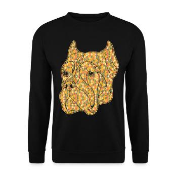 Cane Corso Geometric - Unisex Sweatshirt - black - Front - Alina (178cm) & Michal (187cm)
